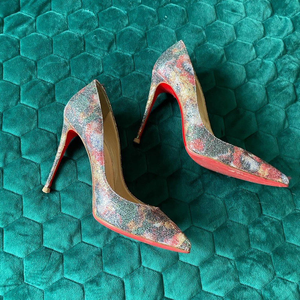 Christian Louboutin Pigalle Follies 100mm Glitter Plume - Picture 6 of 16